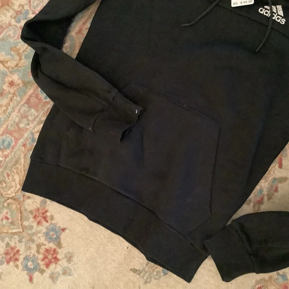 Adidas Black Sweatshirt Hoodie Sz XS - NWT